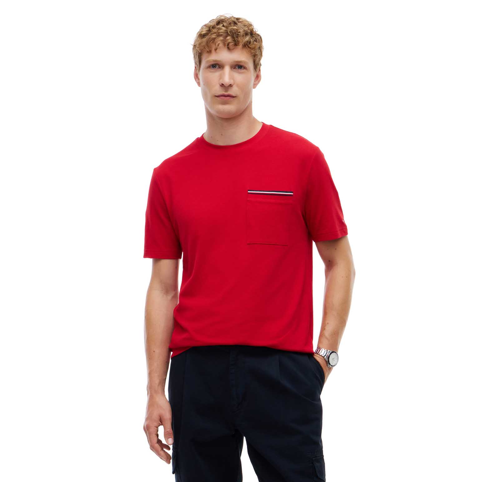 Tommy Hilfiger Global Stripe Pocket Pique T-Shirt
